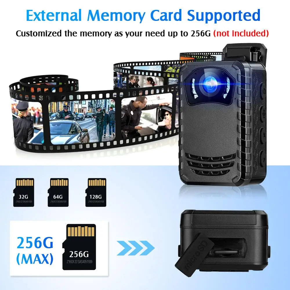 Mini Body Camera Full Hd Night Vision (1296P)
