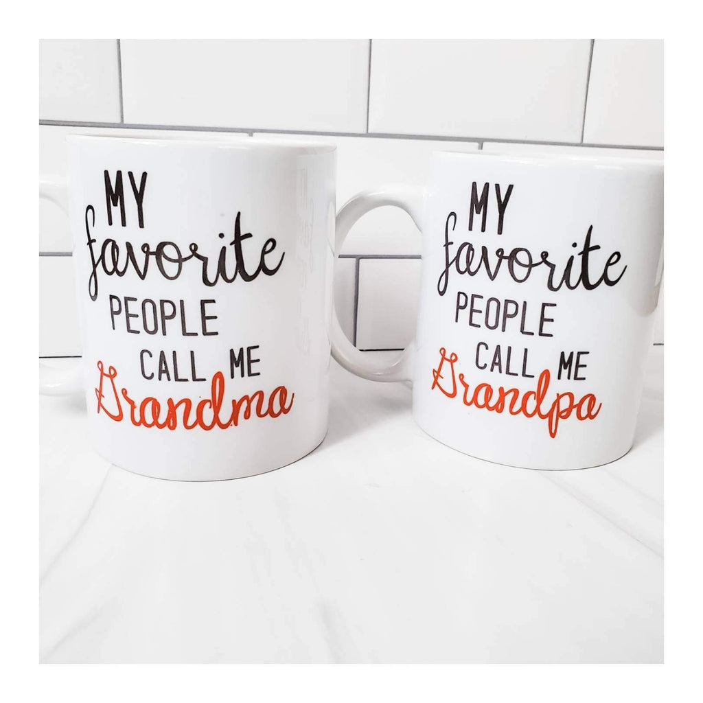 GRANDMA AND GRANDPA Personalized Coffee Mugs