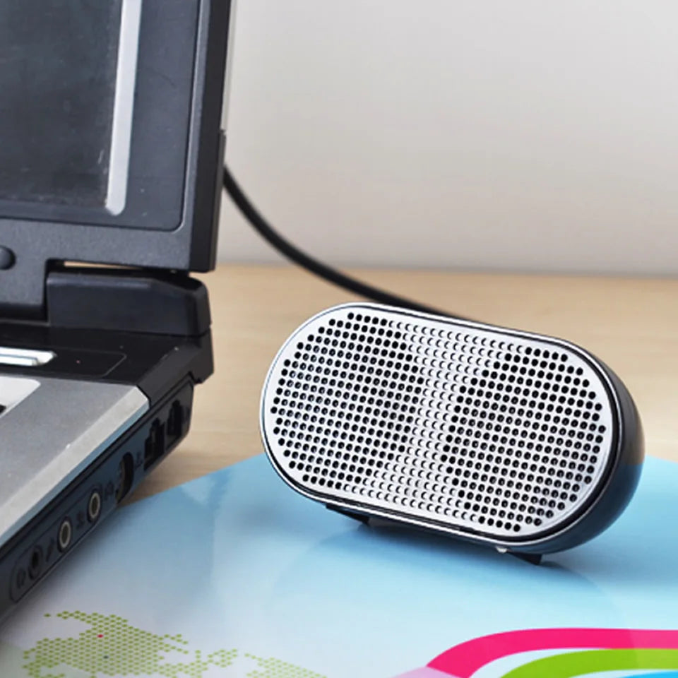 Portable USB Mini Speaker Stereo for PC & PS4 (Black)