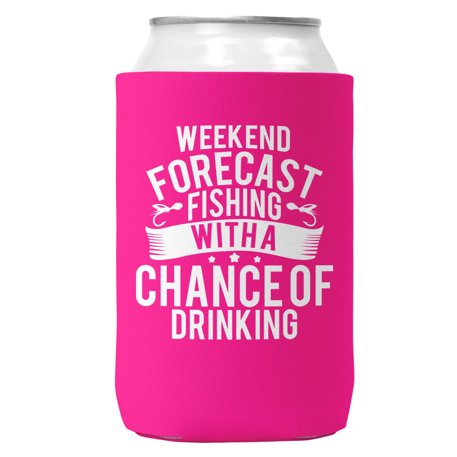 Weekend Forecast Fishing Can Coozie Cooler for 12oz Cans