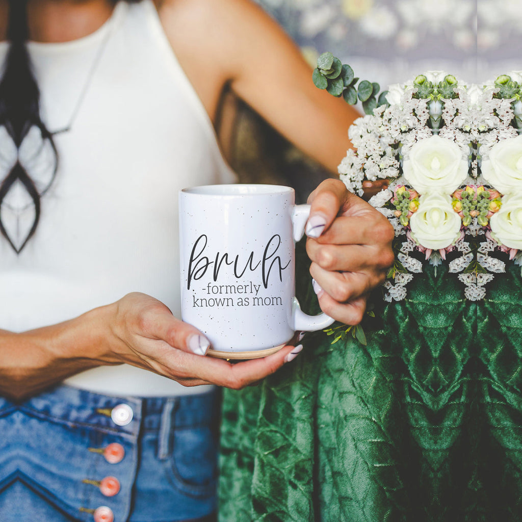 Bruh 16oz Ceramic Coffee Mug - Funny Statement Morning Tea Cup
