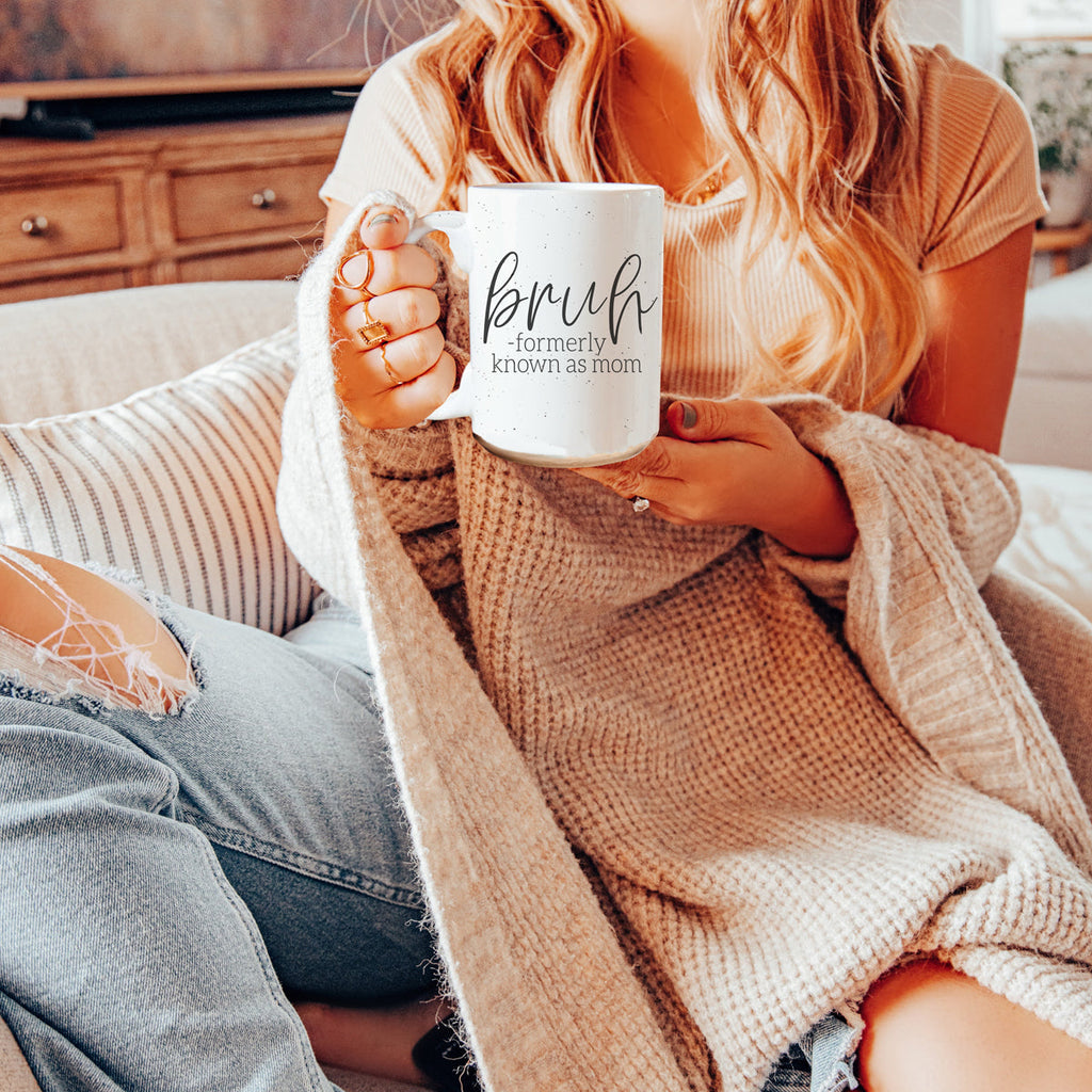 Bruh 16oz Ceramic Coffee Mug - Funny Statement Morning Tea Cup