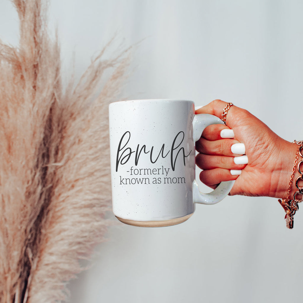 Bruh 16oz Ceramic Coffee Mug - Funny Statement Morning Tea Cup