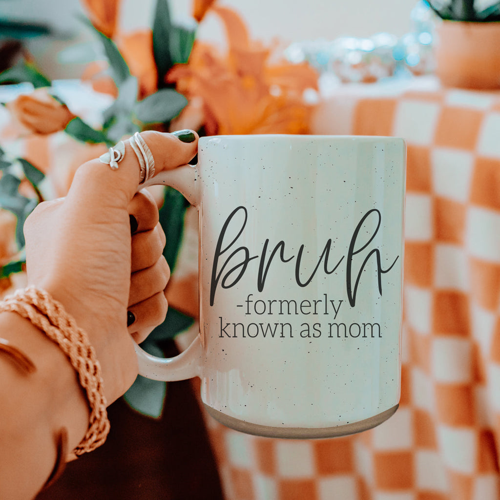 Bruh 16oz Ceramic Coffee Mug - Funny Statement Morning Tea Cup