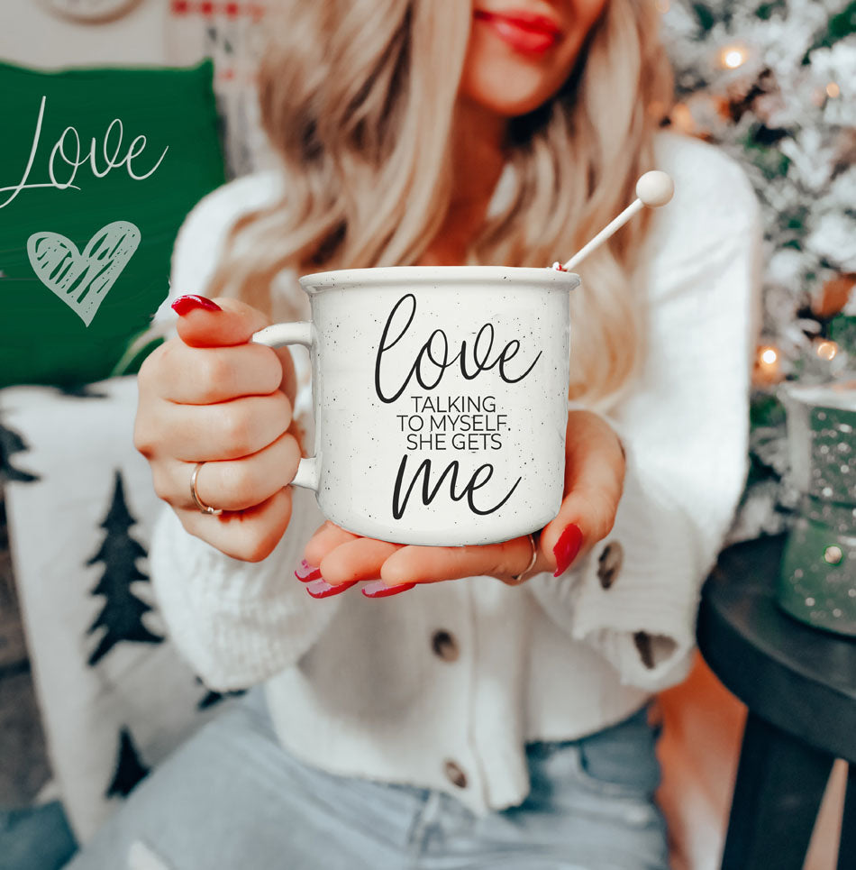Love Talking To Myself 14.5oz Ceramic Coffee Mug Funny Self Talk Gift